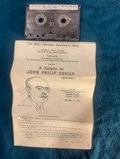 1970 John Philip Sousa Tribute Cassette + Concert Program -West Suburban Band