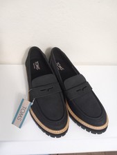 TOMS Women s Black Slip-On Loafer Casual Size...