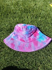 Tie Dye Unisex Bucket Hat Sun Hat Ages 2-6 Cotton, Handmade, 19 Inch NEW