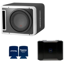 Alpine R-SB10V 10" Subwoofer Enclosure w/ R-A75M 750W Amplifier