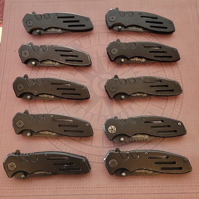 1 - Smith & Wesson Extreme Ops Knife Liner Lock Stainless Steel Handles & Blades