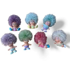 Vintage 90s Hasbro Kooshie Koos Critters Koosh Baby Figure Lot of 7 Dolls Oddzon