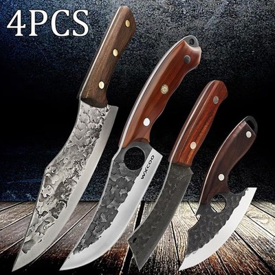 4PCS Stainless Steel Kitchen Knives Professional Sashimi Fish Beef Fruit