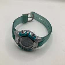 Working Timex 1440 Green Digital Sports Watch, Silicone Band With Light