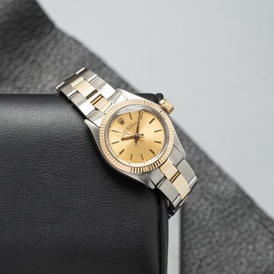 Ladies Rolex Oyster Perpetual 26mm Ref 6719 14k Two-Tone Wristwatch