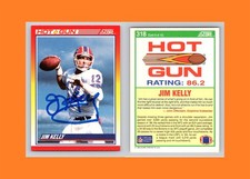 JIM KELLY 1990 Score Autographed NFL card Authentic Signature Buffalo Bills AFC