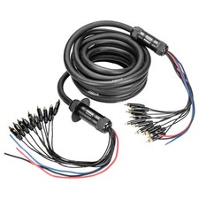 Snake 10RCA-30 Car Audio 30 Ft Medusa Cable 10 RCA Channels 3 Power