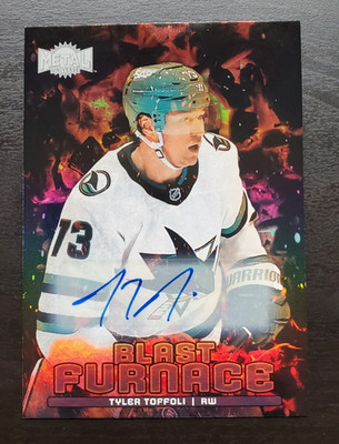 2024-25 Skybox Metal Universe Tyler Toffoli Blast Furnace Auto #BF-22 Sharks