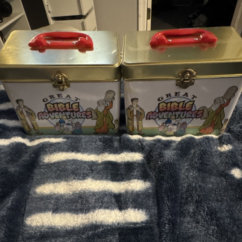 Great Bible Adventures Metal Storage Box Bible Story Theme Cards Set Format