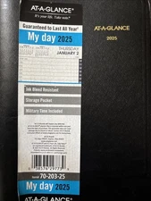 2025 At-A-Glance 70-203-25 24-Hour Daily Appointment Book, 5 x 8"