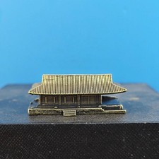Brass Temple Model Ancient Chinese Pavilion for Bonsai/Fish Tank Miniature Decor