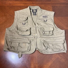 White River Fly Shop Fishing Vest XL Khaki Multi Pocket Outdoor Utility Gear