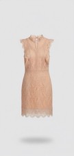 Lulus Sheath Mini Dress With Lace Overlay Hoco Spring Easter Orange Pastel