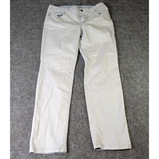 Chicos Platinum Denim Jeans Women's 1 8 Stretch Straight Leg Lt Blue NWOT