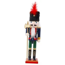  12 inch Christmas Nutcracker, Wooden Nutcracker Soldier Holding an Halberd