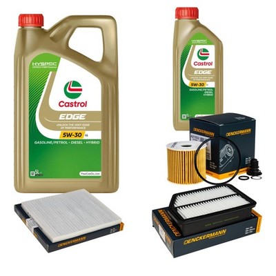 Inspektionspaket Castrol EDGE Titanium 5W-30 LL 6L für Hyundai i40 CW 1.6