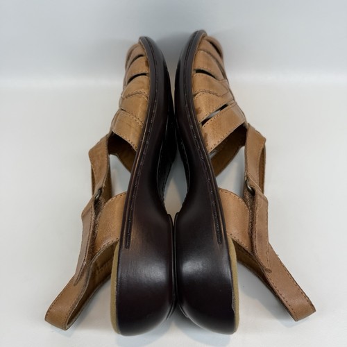 Clarks Bendables Womens Sz 7.5M Ashland Leather Tan Slip On Shoes NWOB READ - Picture 7 of 13