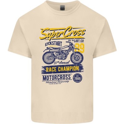 Supercross MotoX Dirt Bike Motocross Herren Leichtes Baumwoll T-Shirt