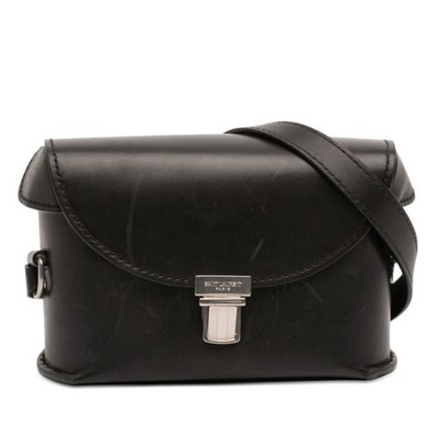 Saint Laurent Leather Tuc Box Crossbody Pre-Loved Bag Black