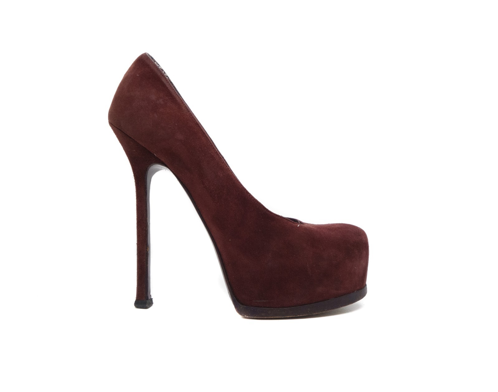 Yves Saint Laurent 00s Rive Gauche Tribtoo Suede Platform Pumps Heels