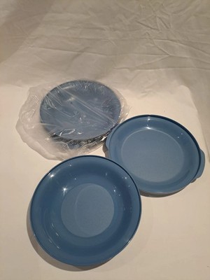 Tupperware,2er Aloha Schalen,flach,Teller,700ml,blau,NEU+OVP !!