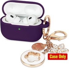 Dark Purple Silicone Case for Women - Cover for Apple AirPods Pro 3 2025 