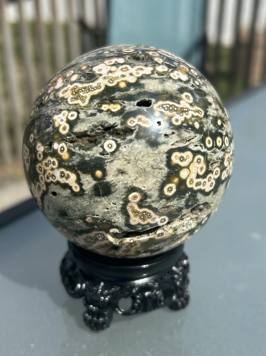 640 g . Vary Rare Natural 8th Vein Ocean Jasper Crystal Sphere | eBay