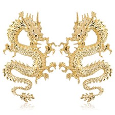 Pendientes colgantes estilo chino animal con encanto geniales tótem de dragón para W