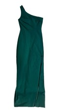 New Lulu’s Good Times Only Hunter Green One-Shoulder Maxi Dress Figure Fit Sz S