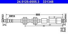 ATE 2x Bremsschlauch 24.5125-0555.3/2x für BMW X1 E84 sDrive