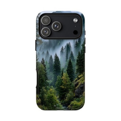 Phone Ink - iPhone/Galaxy/Pixel - Tough Case - Forest Mist Pine Tree Wilderness