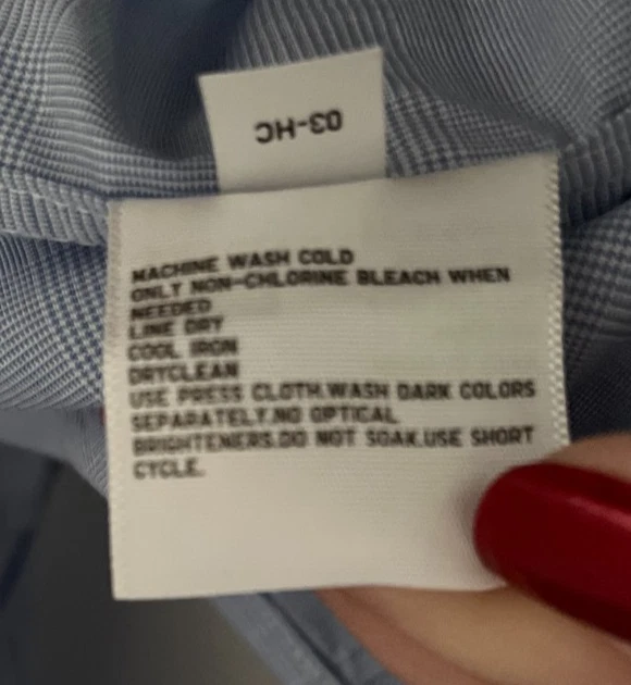 Para hombres Uniqlo Calce Ajustado Talla Pequeña Azul Claro Patrón Abotonado Clásico Foto 4 de 4