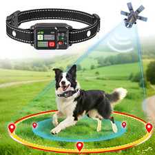 GPS Wireless Dog Fence System Rechargeable Electric Pet Collar 3 Training Modes
