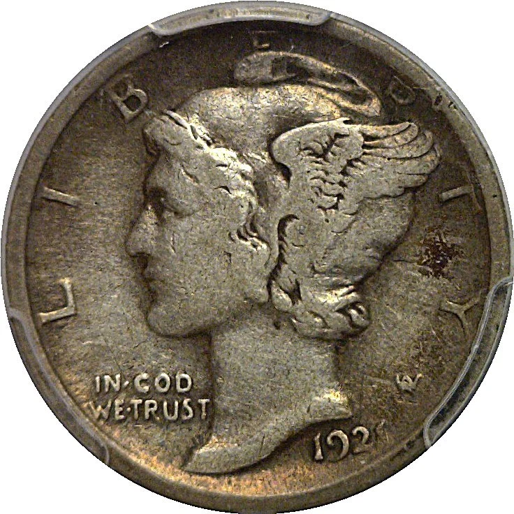 1921 Mercury Dime   PCGS VF-20 - Image 2 of 3