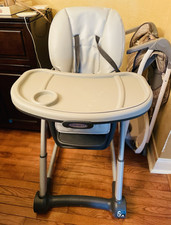 Graco Adjustable Height Baby High Chair with Tray, Gray High Chairs