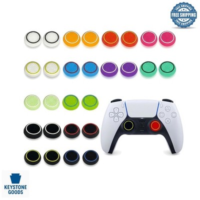 28Pcs Colorful Silicone Thumb Grips & Joystick Caps for PS4/PS5/Xbox - Anti-S...
