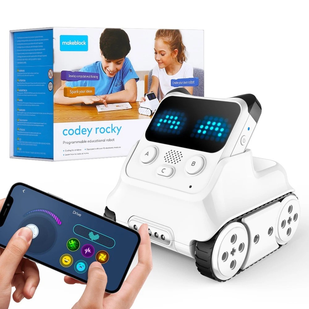 Codey Rocky Interactive Emo Robot, Coding for Kids 8-12, STEM Toys