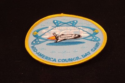 BSA Mid-America Council Day Camp Patch Boy Scouts Exploration Space Shuttle NEW