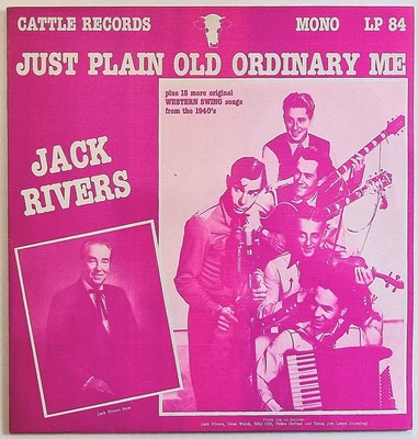 Jack Rivers Just Plain Old Ordinary Me Cattle Rec LP 84 Blues Country NEAR MINT