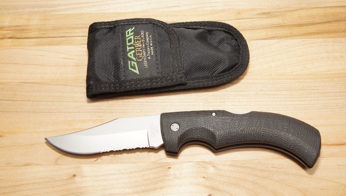 Gerber Gator 650 Single Blade Lockback Folding Knife w/ Holster 