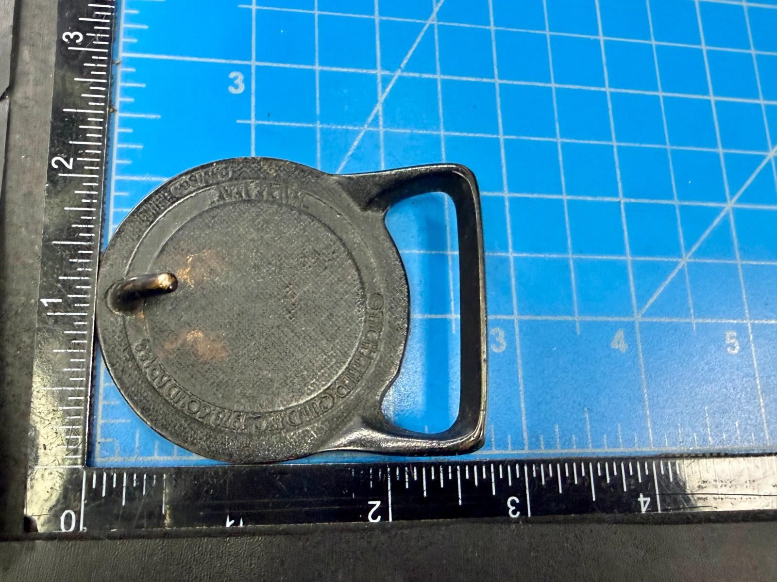 Maple Leaf Solid Brass Vintage 1978 Round Belt Bu… - image 4