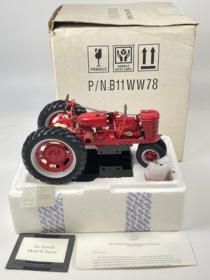 FRANKLIN MINT Die Cast FARMALL Model H Tractor 1/12 Scale In Orig Packaging COA