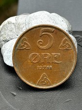 1938 Norway 5 Ore Coin  ref. R 74