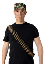 Bullet Belt 96 Bullets Adults Army Military Weapon Fancy Dress Accessory Prop