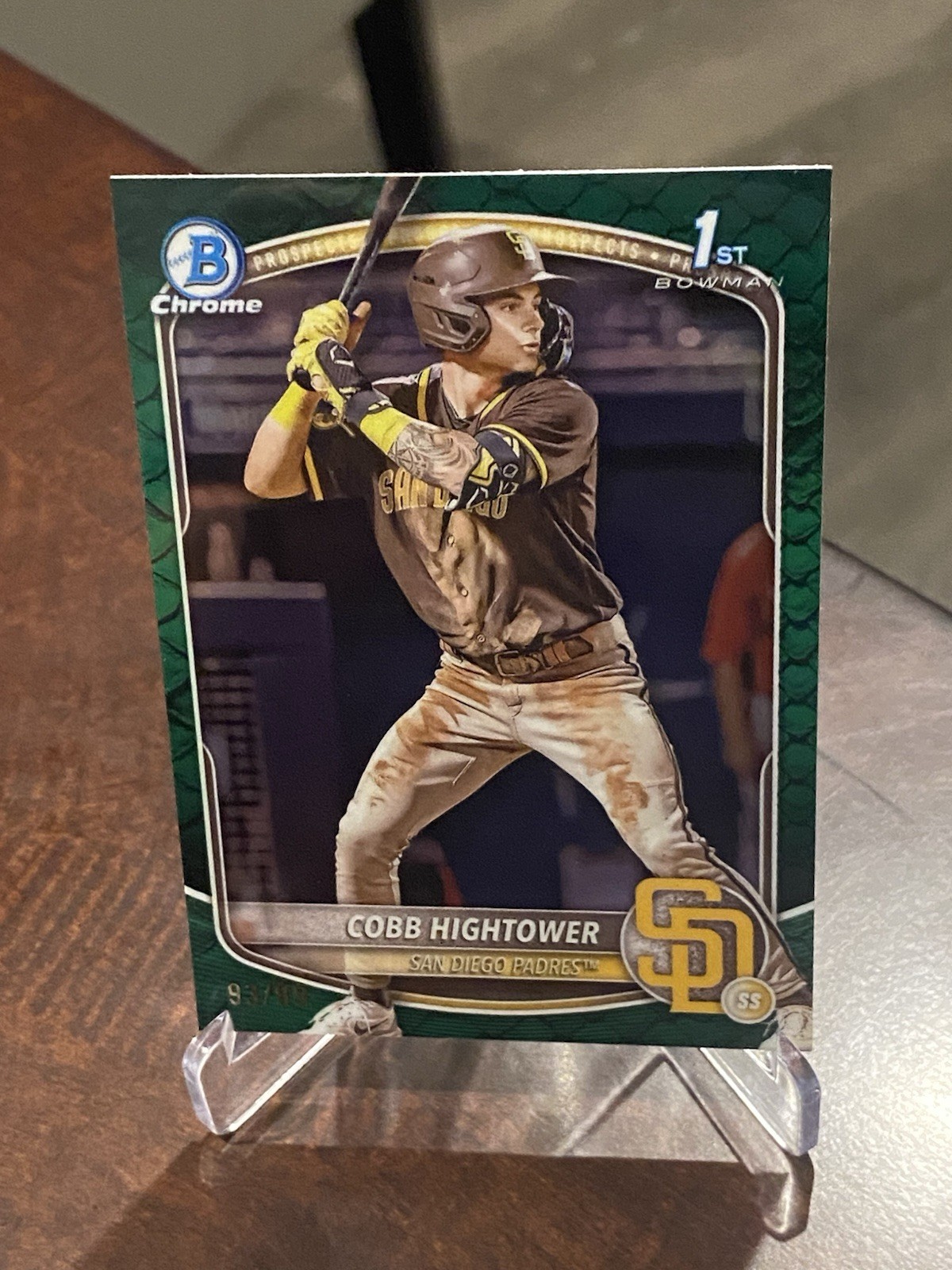 2025 Bowman Chrome Cobb Hightower #BCP-104 Green Reptilian Refractor /99