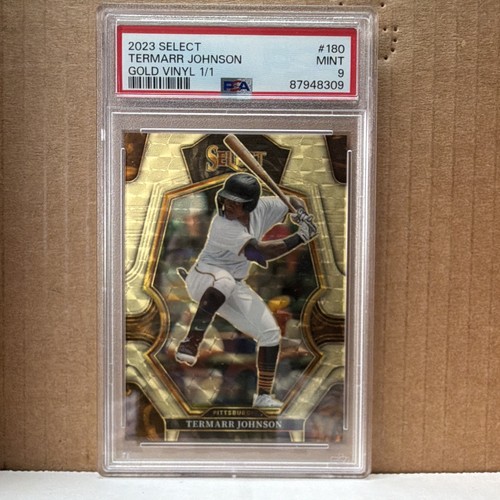 Panini Select 2023 #180 Termarr Johnson Premier Level Gold Vinyl Prizm 1/1 RC