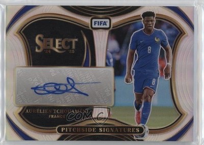 2024-25 Panini Select FIFA Pitchside Signatures Aurelien Tchouameni Auto 16wc