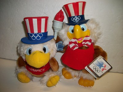 1984 LA Olympics Mascot Sam the Olympic Eagle Plush Lot of 5 Stuffed