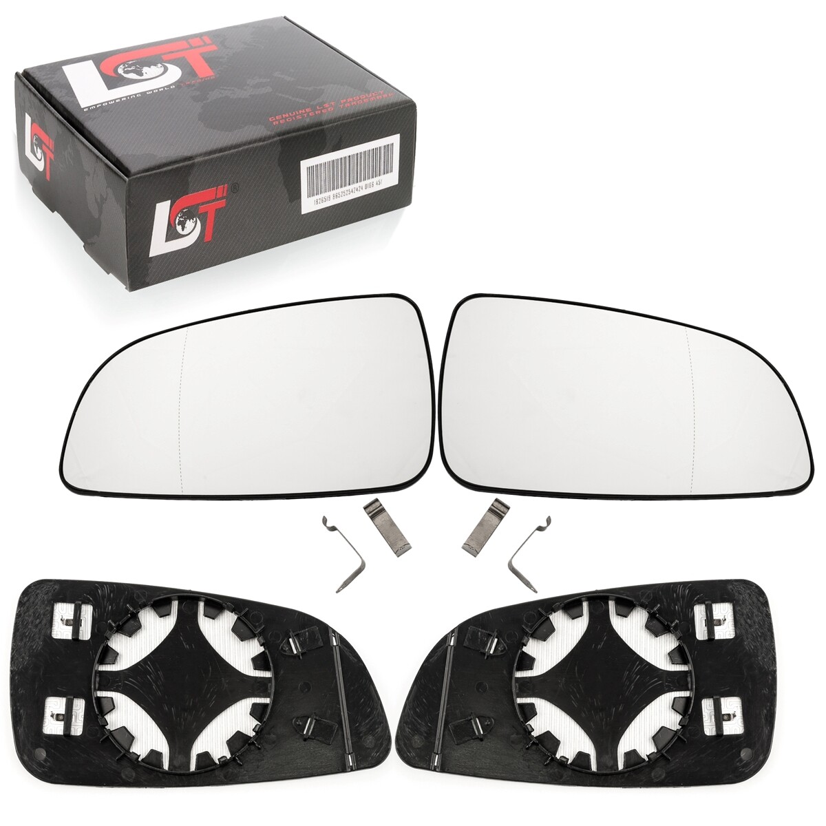 2X Heated Aspherical Side Mirror Glass For Opel Astra H -09/2009