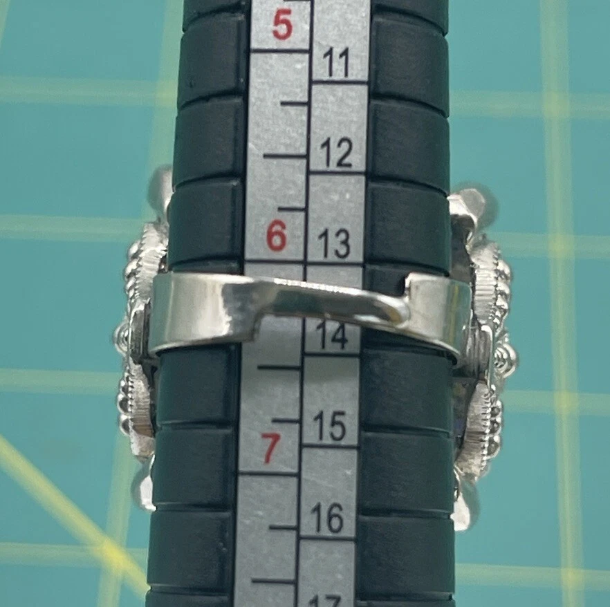 Кольцо с серебряной клубничной квадратной эмалью размер 6,5 - Изображение 3 из 4